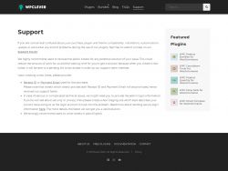Page screenshot: WPClever &rarr; Order Notes &rarr; 
							Support                        