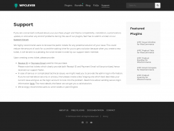 Page screenshot: WPClever &rarr; Order Notes &rarr; 
							Support                        