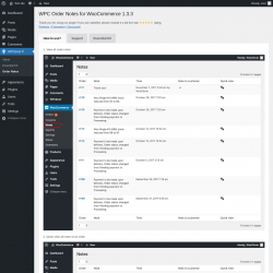 Page screenshot: WPClever &rarr; Order Notes