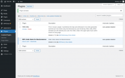 Page screenshot: Plugins &lsaquo; Test site &mdash; WordPress