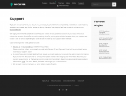 Page screenshot: WPClever &rarr; Order Notes &rarr; 
							Support                        