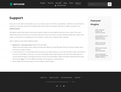 Page screenshot: WPClever &rarr; Order Notes &rarr; 
							Support                        