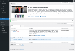 Page screenshot: Plugins &lsaquo; Test site &mdash; WordPress