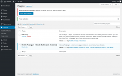 Page screenshot: Plugins ‹ Test site — WordPress