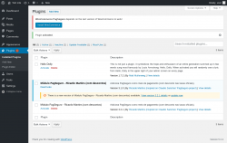 Page screenshot: Plugins ‹ Test site — WordPress