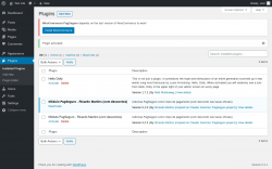 Page screenshot: Plugins ‹ Test site — WordPress