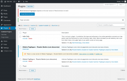 Page screenshot: Plugins ‹ Test site — WordPress