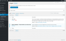 Page screenshot: Plugins ‹ Test site — WordPress