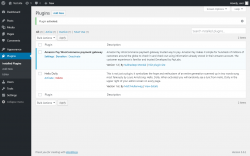 Page screenshot: Plugins ‹ Test site — WordPress