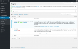Page screenshot: Plugins ‹ Test site — WordPress