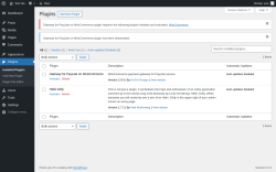 Page screenshot: Plugins &lsaquo; Test site &mdash; WordPress