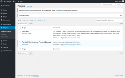 Page screenshot: Plugins ‹ Test site — WordPress
