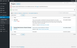 Page screenshot: Plugins ‹ Test site — WordPress
