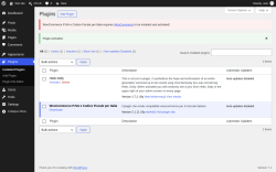 Page screenshot: Plugins &lsaquo; Test site &mdash; WordPress