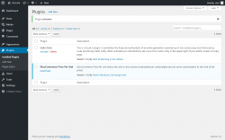 Page screenshot: Plugins &lsaquo; Test site &mdash; WordPress