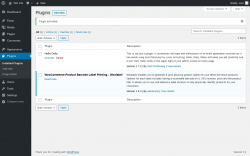 Page screenshot: Plugins ‹ Test site — WordPress