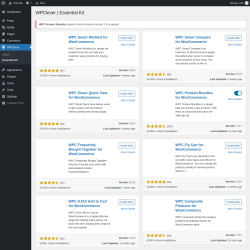 Page screenshot: WPClever &rarr; Essential Kit