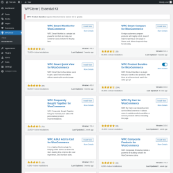 Page screenshot: WPClever &rarr; Essential Kit