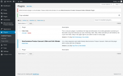 Page screenshot: Plugins &lsaquo; Test site &mdash; WordPress
