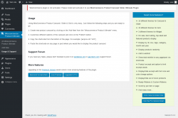 Page screenshot: Woocommerce Product Ultimate &rarr; Usage & Support