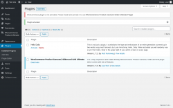 Page screenshot: Plugins &lsaquo; Test site &mdash; WordPress