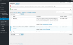 Page screenshot: Plugins &lsaquo; Test site &mdash; WordPress