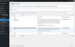 Page screenshot: Plugins &lsaquo; Test site &mdash; WordPress