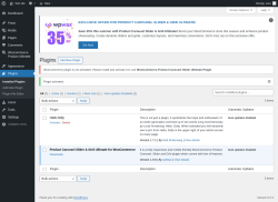 Page screenshot: Plugins &lsaquo; Test site &mdash; WordPress