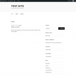 Page screenshot: Test site – Just another WordPress site