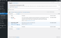 Page screenshot: Plugins &lsaquo; Test site &mdash; WordPress