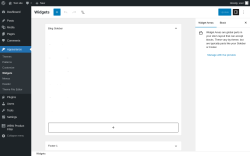 Page screenshot: Widgets &lsaquo; Test site &mdash; WordPress
