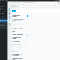 Page screenshot: WBW Product Filter &rarr; Settings
