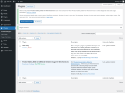 Page screenshot: Plugins ‹ Test site — WordPress