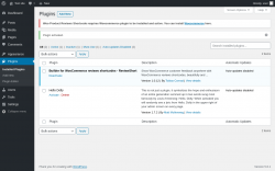 Page screenshot: Plugins ‹ Test site — WordPress