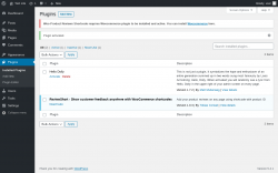 Page screenshot: Plugins ‹ Test site — WordPress