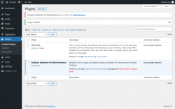 Page screenshot: Plugins &lsaquo; Test site &mdash; WordPress