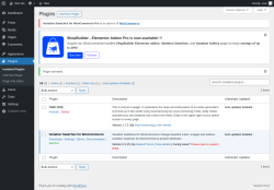 Page screenshot: Plugins &lsaquo; Test site &mdash; WordPress