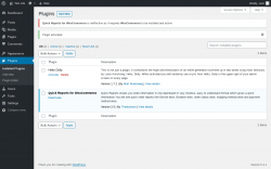 Page screenshot: Plugins &lsaquo; Test site &mdash; WordPress