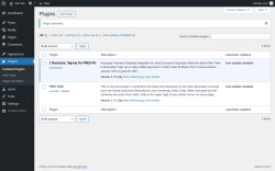 Page screenshot: Plugins ‹ Test site — WordPress