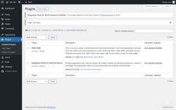 Page screenshot: Plugins ‹ Test site — WordPress