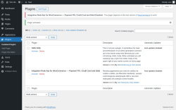 Page screenshot: Plugins ‹ Test site — WordPress