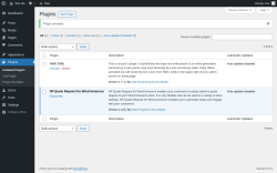 Page screenshot: Plugins &lsaquo; Test site &mdash; WordPress