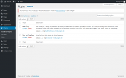 Page screenshot: Plugins &lsaquo; Test site &mdash; WordPress