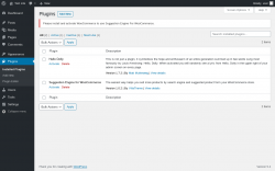Page screenshot: Plugins &lsaquo; Test site &mdash; WordPress