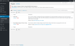 Page screenshot: Plugins &lsaquo; Test site &mdash; WordPress