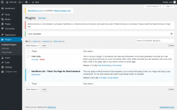 Page screenshot: Plugins ‹ Test site — WordPress
