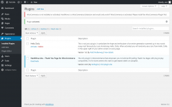 Page screenshot: Plugins ‹ Test site — WordPress
