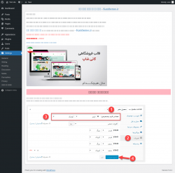 Page screenshot: Settings &rarr; هماهنگ ساز تُرُب
