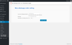 Page screenshot: Settings  &rarr; Woo whatsapp order settings
