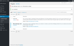 Page screenshot: Plugins &lsaquo; Test site &mdash; WordPress